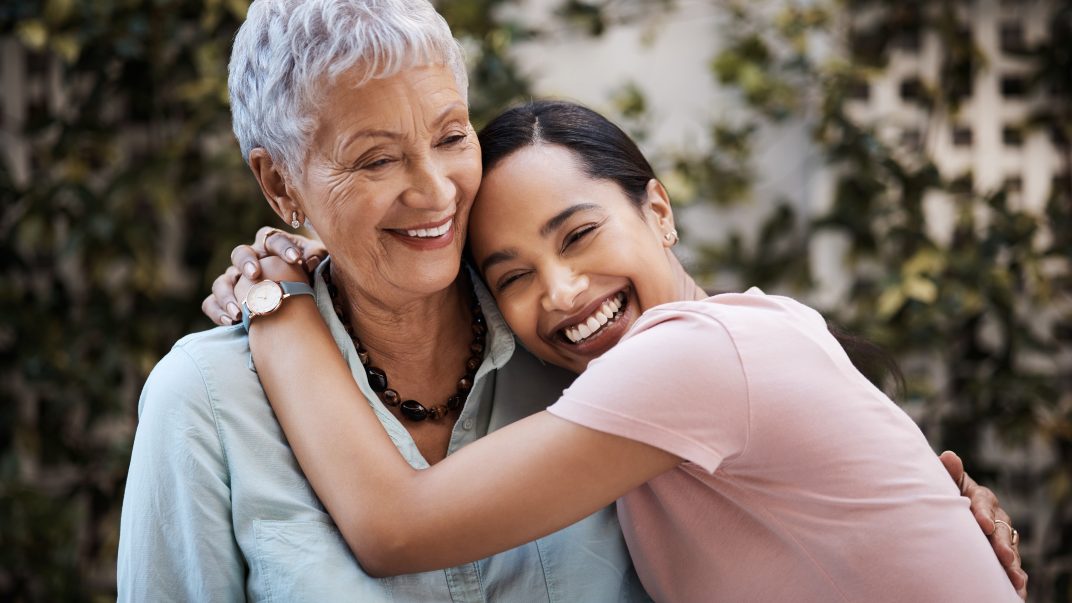 Caregiver Tips from Families Who’ve Been There 1 Daughter hugging senior mother