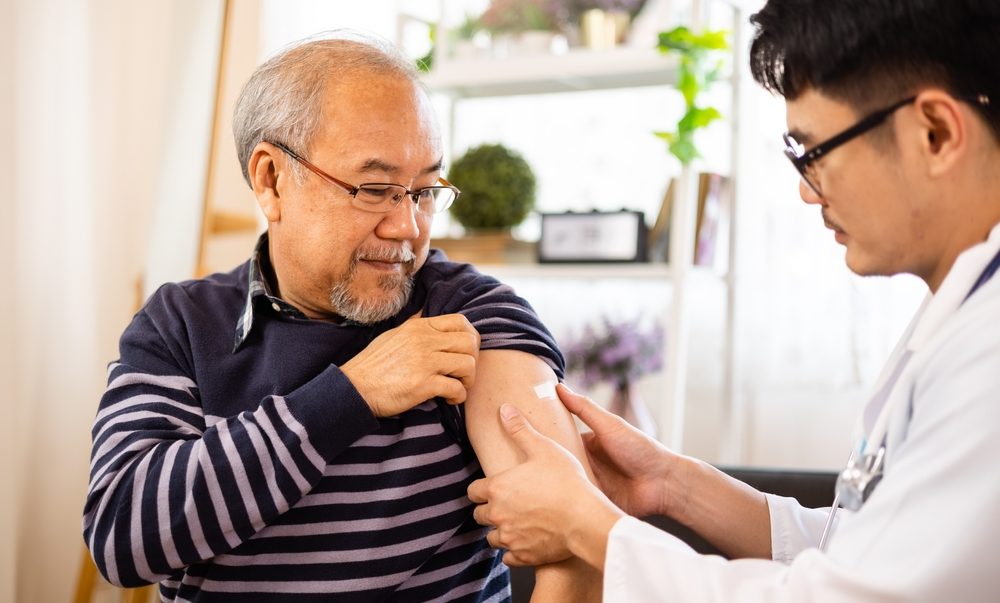 How to stay healthy and boost your immune system during cold & flu season 1 Senior man getting a flu shot