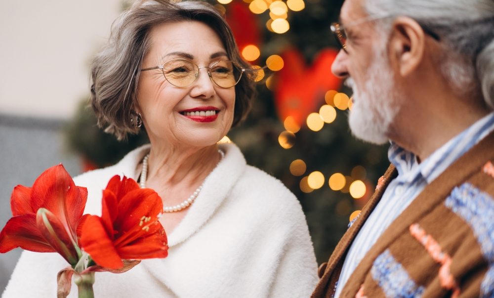 What to Notice When Visiting Aging Parents Over the Holidays 1 Senior couple smiling at each other - What to Notice When Visiting Aging Parents Over the Holidays